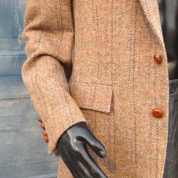 DAVID HUNTER MEN'S PURE WOOL 🦙 LUXURY TWEED BLAZER - Picture 5 of 17